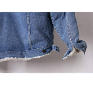 High Quality Manufacturer OEM Custom Cotton Wool Casual Denim Winter Jeans and Jackets Sets for Men'S Wear - Product Image 4