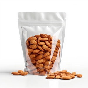 Sac en mylar d'amande mat transparent sur un côté en aluminium support Zip Lock Pouch Pin Hole Die Cut Gravure Printing Surface Handling - Product Image 3