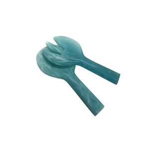 Cuchara y tenedor de resina casi artesanal, utensilios para servir ensalada, calidad estándar para el hogar y el hotel en la India - Product Image 3