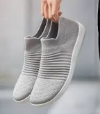 รองเท้าทอใส่สบายสำหรับผู้ชายรองเท้าสำหรับใส่ในชีวิตประจำวันแบบลำลองดีไซน์ระบายอากาศได้ดีมีสไตล์ด้วยพื้นรองเท้าหนังและ EVA - Product Image 2