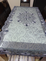 Housse de table à manger personnalisée de luxe, tissu organza carré, broderie florale, nappe de mariage faite à la main, réutilisable, 100x100cm