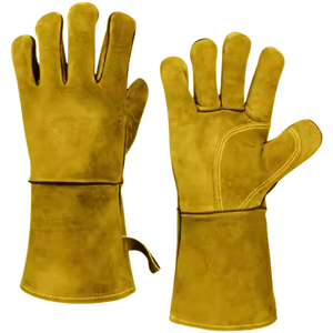 Gants de soudage en cuir de sécurité fabriqués sur mesure au meilleur prix, ajustement confortable, gants de soudage en cuir de couleur unie - Product Image 6