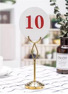 ที่ใส่การ์ดสีทองสุดชิคขาตั้งจอแสดงผลแบบทันสมัยสำหรับงานแต่งงานตกแต่งบ้านหรือจัดระเบียบนามบัตรทุกวัน - Product Image 3