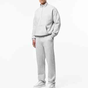 Custom Oversized Sportswear <b>Gym</b> <b>Hoodie</b> Men 100% Cotton Half Zipper Tech Fleece Tracksuit Sweatpants and <b>Hoodie</b> - Product Image 4