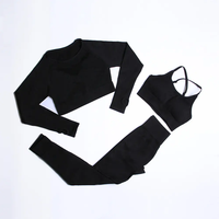 Ensemble de sport 3 pièces respirant et écologique pour femme, grande taille, imprimé, séchage rapide, antibactérien, coupe-vent