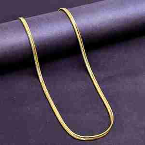 Collares de Cadena de Serpiente Chapados en Oro Micro de 14K, 18K y 24K al por Mayor, Diseño de Cadena Moderno, Cadena Estilo Serpiente, Cadena de Latón de Moda. - Product Image 2