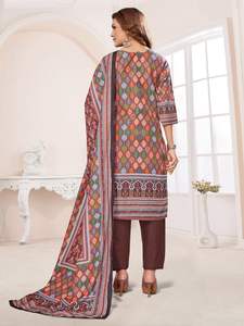 Premium Chanderi Modal Foil Print Pure Lace Work Kurti Nuevo diseñador Fabricación India Salwar - Product Image 4