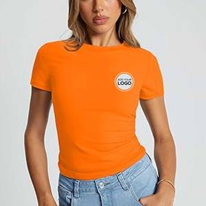 Camiseta con cuello redondo de algodón Supima para mujer - Product Image 4