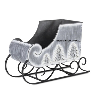 Indoor Outdoor Christmas <b>Sleigh</b> Customizable Size Eco-Friendly Red Color Iron Metal Classic <b>Santa</b> <b>Sleigh</b> - Product Image 6