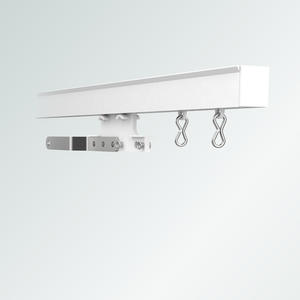 Kit de rail de rideau silencieux avec rail principal et composants de glissière lisses et silencieux - Product Image 2