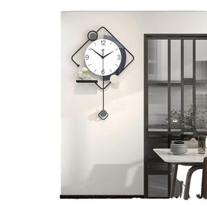 Unique Design Flower Square Wall Clock Luxury Wall Clock Creative Minimalist Iron Needle Wall Art For Living Room Single Face - Product Image 6