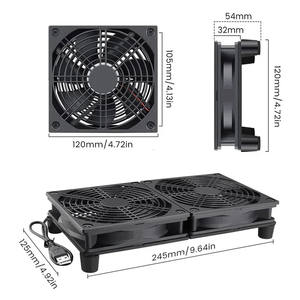 Ventilateur de refroidissement silencieux à haut débit d'air 5V USB pour ordinateur, routeur 120mm 240mm, pour boîtier d'ordinateur, ordinateur portable, CPU, roulement à billes 4 broches - Product Image 3