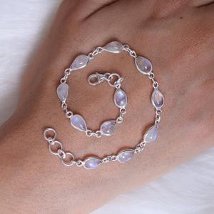 925 <b>Sterling</b> <b>Silver</b> Moonstone Gemstone <b>Bracelet</b> Jewelry Handmade Boho Style <b>Bracelet</b> Jewelry for <b>Women</b> Wedding Gift for Wife - Product Image 2