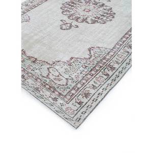 Tapis en laine noué à la main beige-brun vintage pour la maison - Idéal pour salon, couloir, entrée, chambre d'adolescent - Motif médaillon rectangulaire en puzzle - Product Image 2