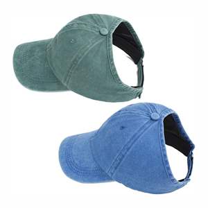 หมวกทรูเกอร์สำหรับผู้หญิงหมวกผ้าฝ้ายสีทึบแบบลำลองพร้อมหางม้าสีชมพูแบบใหม่ - Product Image 5