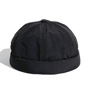 Vente en gros PU cuir couleur unie Docker casquette sans bord chapeau unisexe réglable Vintage rue sportif quotidien élégant - Product Image 4
