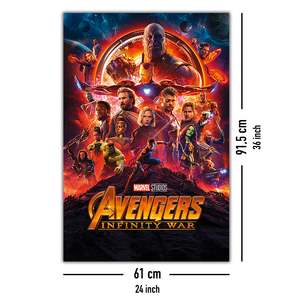Póster de una sola hoja con diseño moderno de Avengers Infinity War para decoración de pared - Product Image 1