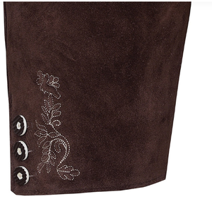 <b>Short</b> Traditional Lederhosen Dark Brown for <b>Men</b> High Quality <b>Leather</b> <b>Shorts</b> - Product Image 4