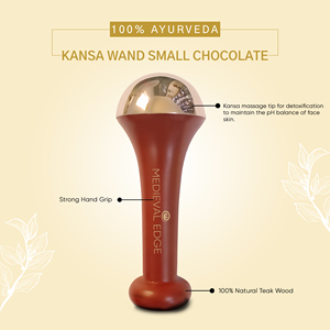 Medieval Edge SKW-010 100% Original Small Kansa Wand <b>Tool</b> Facial <b>Massage</b> Detoxification Manual Your Skincare Routine Indian - Product Image 2