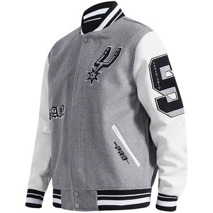 Veste universitaire d'hiver pour homme, haute qualité, 100% laine, design vintage hip-hop personnalisé, broderie sur le devant, coupe-vent, respirante - Product Image 4