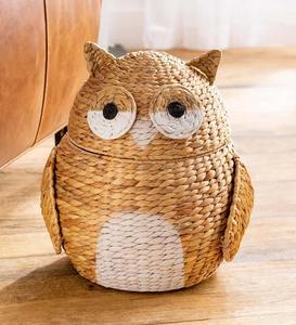 Panier en jacinthe d'eau tissé en forme de hibou, panier de rangement fait à la main, vente en gros, écologique, fabriqué au Vietnam - Product Image 2