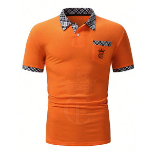 เสื้อโปโลสำหรับผู้ชายทรงเข้ารูปเสื้อโปโลเสื้อโลโก้ออกแบบได้ตามต้องการ - Product Image 1