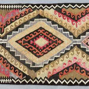 3x10.3 ft Turkish <b>Runner</b> Rug, <b>Red</b> Brown Vintage Oriental Wool Rug - Product Image 3