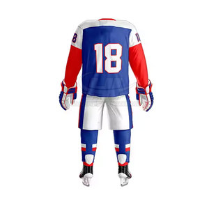 Nouvelle tenue de hockey sur glace en polyester respirant, taille et logo personnalisables, service OEM de haute qualité - Product Image 5