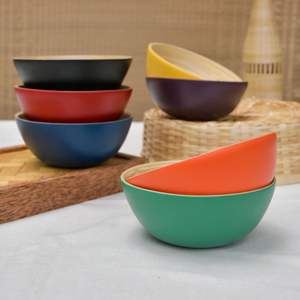 Ensemble de vaisselle en bambou écologique de haute qualité BLFC - Artisanat durable dans différentes tailles et couleurs - Product Image 3