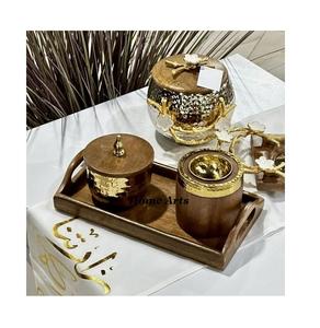 Diseño de lujo Forma redonda Incienso Bakhoor Acero inoxidable Color oro y plata Mabkhar Oud Quemador DE LA India - Product Image 6