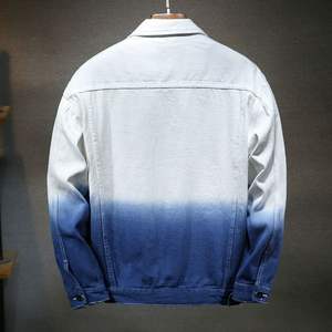 Vente en gros OEM Logo personnalisé Streetwear Grande taille Imprimé Tie Dye Dégradé Printemps Extérieur Jean Délavé Manteau Hommes Veste Denim 2025 - Product Image 4