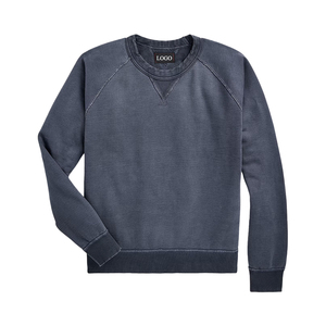 Premium Men's Heavyweight <b>Vintage</b> Look Crew Neck Relaxed Fit Garment-Dyed French Terry Sweatshirt Enzyme Wash Anti-Wrinkle - Product Image 1