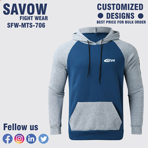 Custom Logo Cotton <b>Zip</b> <b>up</b> <b>Hoodie</b> and Sweatpants Set Cotton Designer Sweatsuit Oversized Baggy Blank Tracksuits for Men - Product Image 3