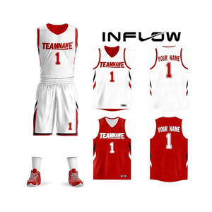 Conjuntos de uniformes de baloncesto de la Liga del equipo del club Reversible con estampado de camisetas de baloncesto de doble capa corta - Product Image 2