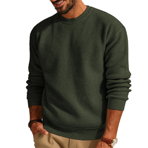 Conception OEM sur mesure Chandails légers pour hommes Prix de gros Chandail tricoté à manches longues pour hommes pour vêtements d'extérieur - Product Image 1