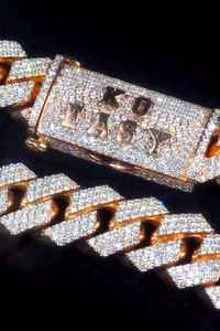 Collar de Cadena Cubana de Lujo con Baño de Rodio y Acabado Dorado, Joyería Hip Hop, 12 mm, 30 Quilates, Piedras de Moissanita VVS, Regalo para Fiestas - Product Image 3