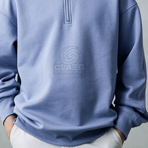 Sweat-shirt à col zippé pour homme, 100% coton, respirant et confortable, manches longues, léger, disponible en différentes couleurs et tailles - Product Image 4