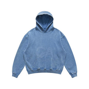 2025 Precio bajo Mejor venta Suéter ácido Sudaderas con capucha desgastadas lavadas Sudaderas con capucha térmicas desgastadas lavadas con ácido hechas a medida - Product Image 1