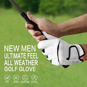 Gants de golf Cabretta de qualité supérieure avec impression de logo personnalisé Options de broderie et d'emballage d'étiquette personnalisée pour les joueurs - Product Image 5