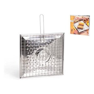 กระทะย่างสเตนเลสสตีล 3090 1 ชั้น เคลือบโครเมียมขัดเงา ขนาด 25x25 ซม. - Product Image 1