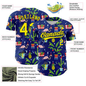 Maillot de baseball personnalisé édition Noël avec nom et numéro - Product Image 3