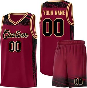 Ensemble de maillots de basket-ball respirants personnalisés uniformes d'équipe personnalisés pour hommes design imprimé - Product Image 2