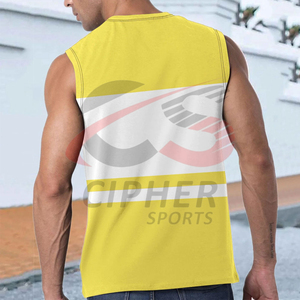 Débardeurs sans manches et respirants pour hommes, Muscle Fit, sans manches, avec logo personnalisé, débardeur en coton 100% pour hommes, à prix abordable - Product Image 2