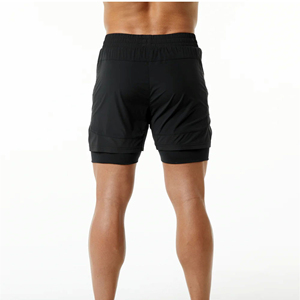Pantalones cortos para correr informales para hombre al por mayor con logotipo personalizado, pantalones cortos de cintura media teñidos lisos para entrenamiento, gimnasio, deportes atléticos, servicio OEM - Product Image 4