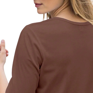 Women's <b>Cute</b> Casual Three Quarter Sleeve Tops Soft Stretchy Knit Crew Neck Loose Fit Breathable Quick Dry Everyday Fashion <b>Shirt</b> - Product Image 4