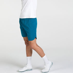 <b>Men's</b> <b>5</b> <b>Inch</b> <b>Inseam</b> Double Layer Knee Mesh <b>Shorts</b> Custom Logo Breathable Polyester Solid Pockets <b>Short</b> Custom Mesh <b>Shorts</b> - Product Image 3