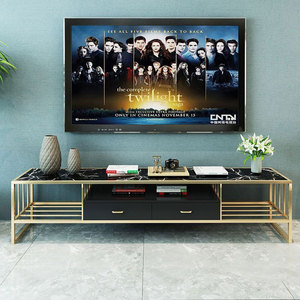 Soporte para TV con Tapa de Piedra Negra, 2 Cajones y Marco de Bronce (KTV68064) - Product Image 3
