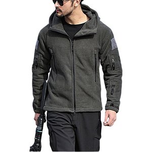 Vestes à capuche en polaire pour hommes de haute qualité en gros pour l'entraînement d'hiver Fermeture éclair intégrale Écologique Coupe-vent Vêtements d'extérieur réversibles - Product Image 1
