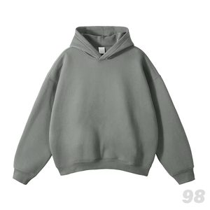 Pull de haute qualité Polyester Coton Épaules tombantes Logo personnalisé surdimensionné Sweat à capuche lourd 500 Gsm - Product Image 1