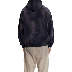 Sweats à capuche surdimensionnés personnalisés de style vintage 2025, lavage à l'acide, 350 g/m², sweats à capuche lourds lavés à l'acide pour hommes, en vente maintenant - Product Image 3